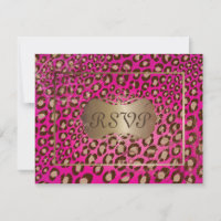 Vintage Leopard RSVPs require 5x7 invitations