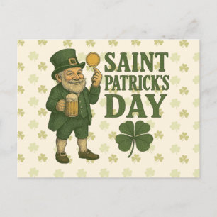 Vintage, leprechaun Saint Patrick's Day  Holiday Postcard