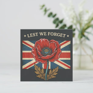 Vintage "Lest We Forget" Remembrance Day Poppy
