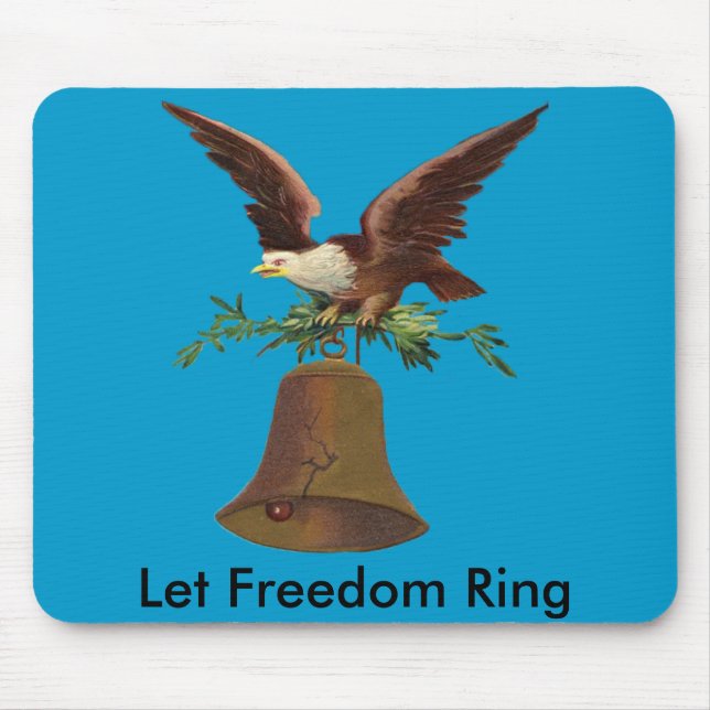 Vintage Let Freedom Ring Mouse Pad (Front)