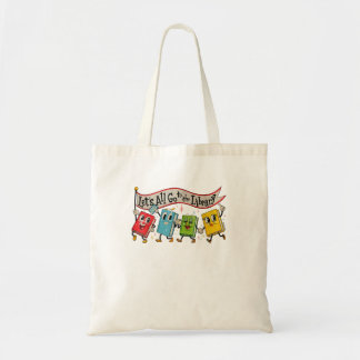 Vintage Let'S All Go To The Library Men Women Kids Tote Bag