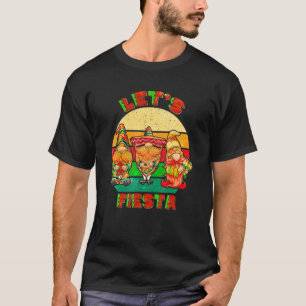 Vintage Let's Fiesta Gnomemigos Cinco De Mayo Part T-Shirt