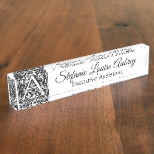 Vintage Letter "A" Nameplate
