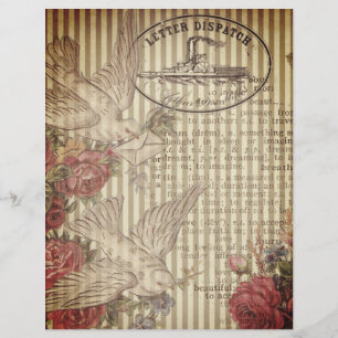 Vintage Letter Dispatch Scrapbook Paper