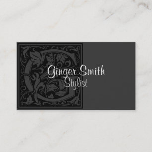 Vintage Letter "G" Business Card