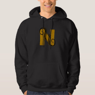 Vintage Letter gold N Hoodie