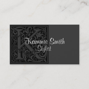 Vintage Letter "K" Business Card