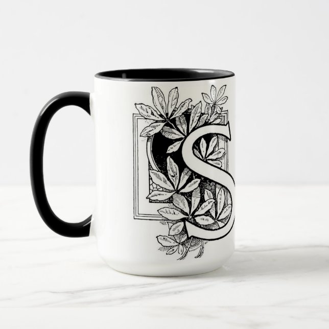 Vintage Letter 'S' Collage - Mug (Left)