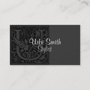Vintage Letter "U" Business Card