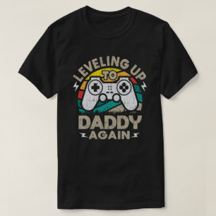 Vintage Leveling Up To Daddy Again Promoted To Dad T-Shirt