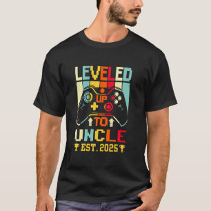 Vintage Levelled Up to Uncle Est 2025 Pregnancy An T-Shirt