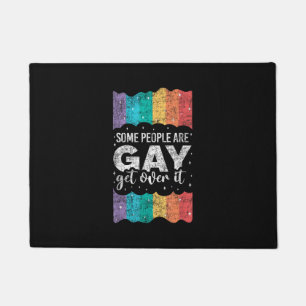 Vintage LGBT Pride Rainbow Some People Are Gay Get Doormat