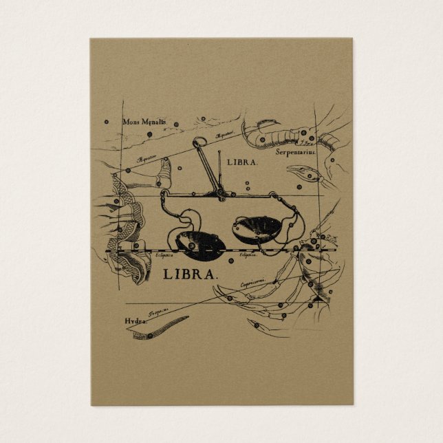Vintage Libra Constellation Hevelius Style (Front)