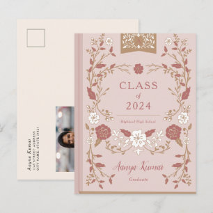 Vintage Library Book Graduation Photo Announcement
