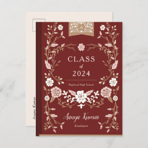 Vintage Library Book Graduation Photo Announcement