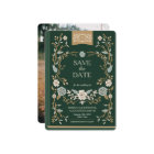 Vintage Library Book Save the Date