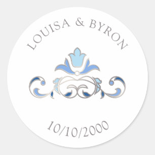 Vintage Library Book Story Fairy Tale Wedding Classic Round Sticker