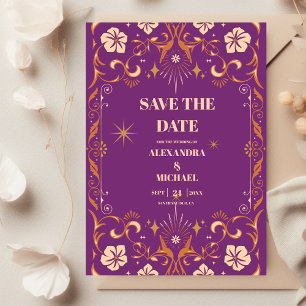 Vintage Library Book Wedding Save The Date