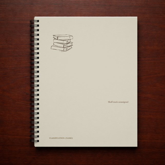 Vintage Library Dark Academia-Bundle of Books  (Stack of books Motif Handrawn Notebook for Book lovers)