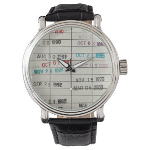 Vintage Library Due Date Cards Watch
