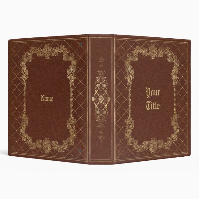 Vintage Library Inspired Image PRINTED on PLASTIC Binder (Background)