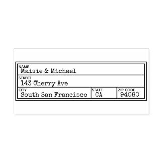 Vintage Library Return Address Rubber Stamp