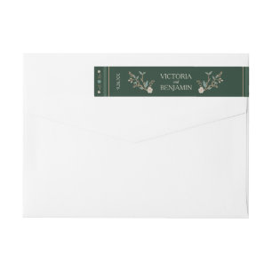 Vintage Library Wedding Wrap Around Label