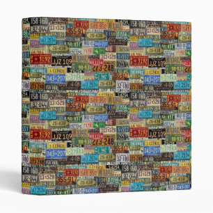 Vintage License Plates Binder