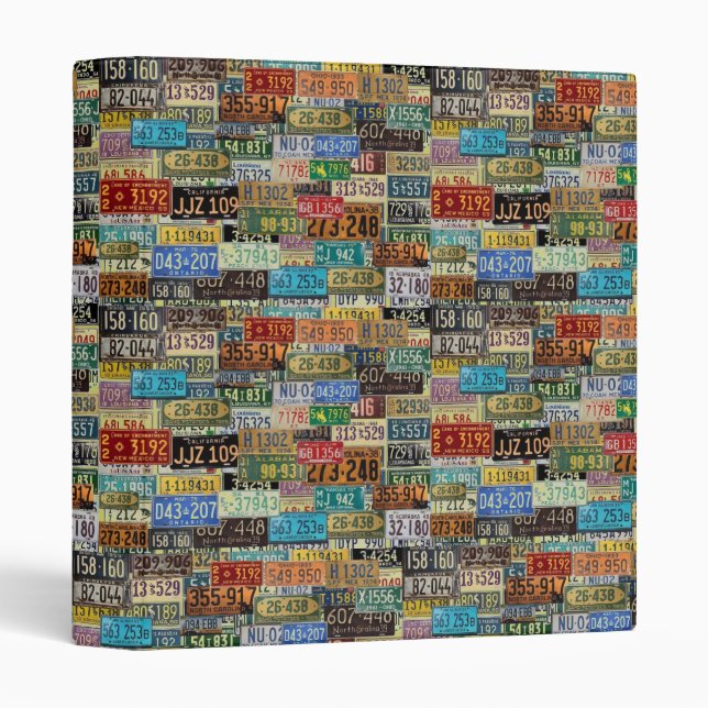 Vintage License Plates Binder (Front/Spine)