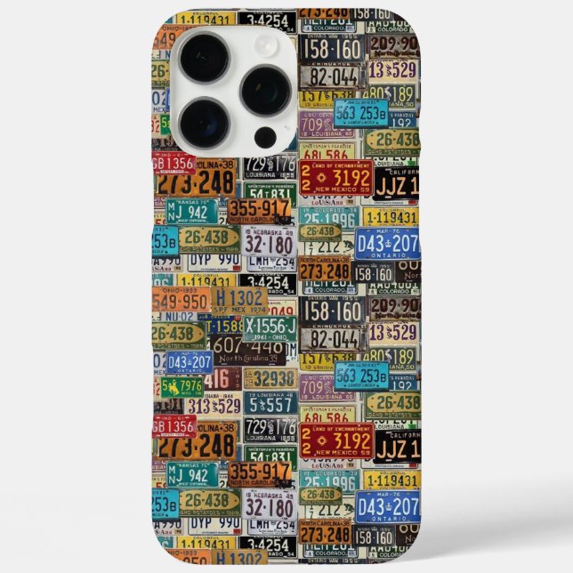 Vintage License Plates Case-Mate iPhone Case (Back)