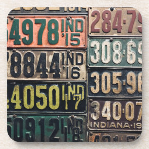 Vintage License Plates Coaster
