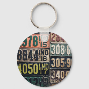 Vintage License Plates Keychain