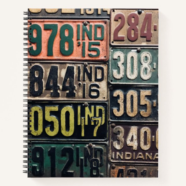 Vintage License Plates Notebook (Front)
