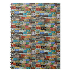 Vintage License Plates Notebook