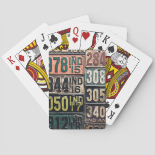 Vintage License Plates Playing Cards
