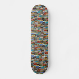 Vintage License Plates Skateboard