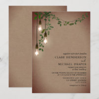 Vintage Light Bulb Botanical Garland Wedding
