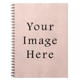 Vintage Light Rose Pink Parchment Paper Background Notebook