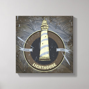 Vintage Lighthouse 1960 Canvas Print