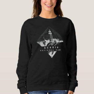 Vintage Lighthouse Bar Harbour Acadia National Par Sweatshirt