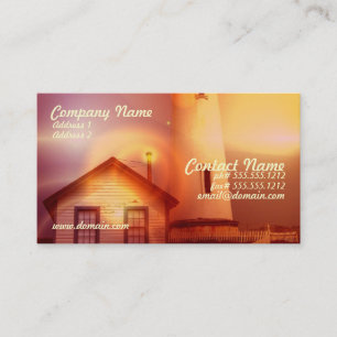 Vintage Lighthouse Business Card