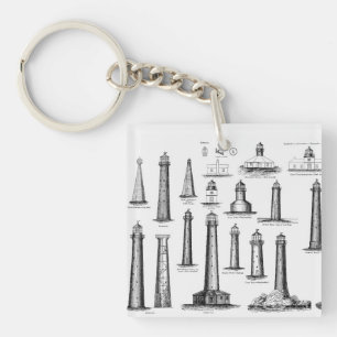 Vintage Lighthouse Collection Keychain