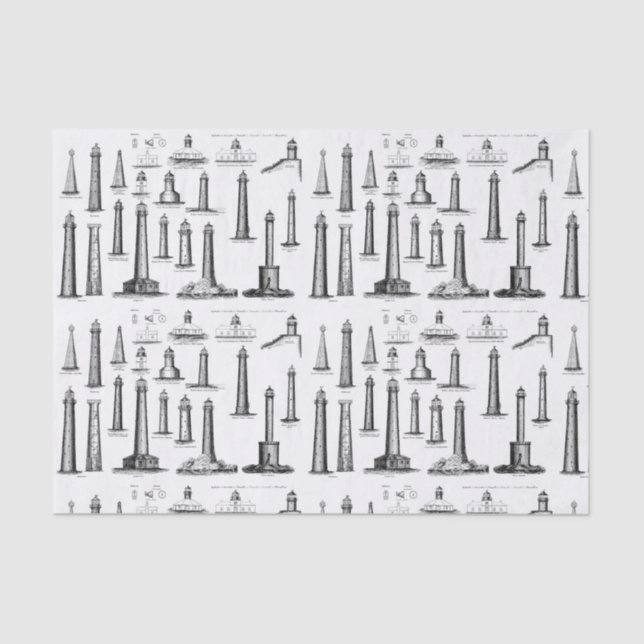 Vintage Lighthouse Collection   Tissue Paper (Front)