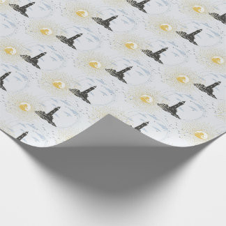 Vintage Lighthouse Illustration Pattern Wrapping P Wrapping Paper