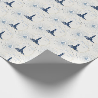 Vintage Lighthouse Illustration Pattern Wrapping Paper