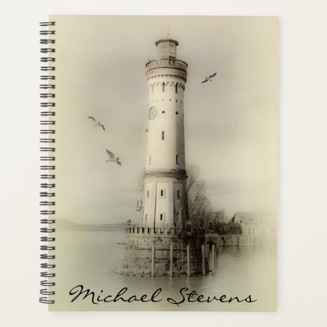 Vintage Lighthouse  Planner (Front)