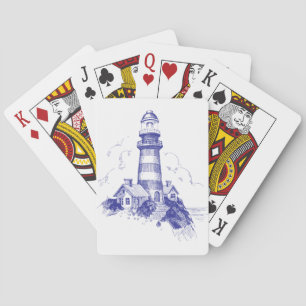 Vintage Lighthouse Playing Cards