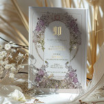 Vintage Lilac Floral 90th Birthday Party Foil<br><div class="desc">Celebrate a 90th birthday with this exquisite vintage floral party invitation. Featuring intricate floral designs in soft lilac, lavender, and sage green tones, this invitation is beautifully enhanced with luxurious gold foil accents. The delicate artwork, coupled with classic fonts, creates a sophisticated and timeless look, perfect for honouring such a...</div>