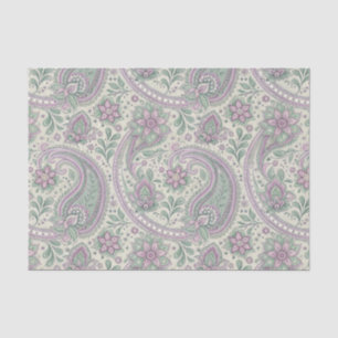 Vintage Lilac Paisley Floral Tissue Paper