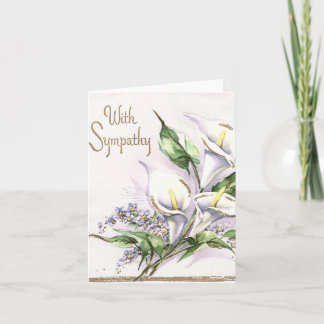 Vintage Lilies Sympathy Card
